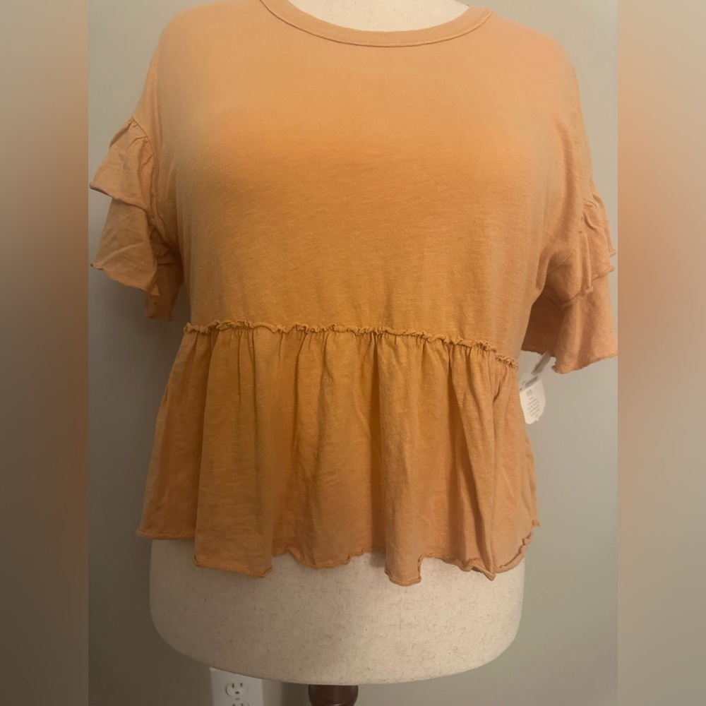 Altered State Woman’s Coral Ruffle Shirt​​ - Picture 2 of 11